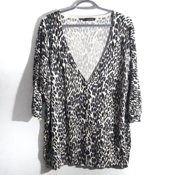 Maurice's size 2 leopard print cardigan - Picture 1 of 5